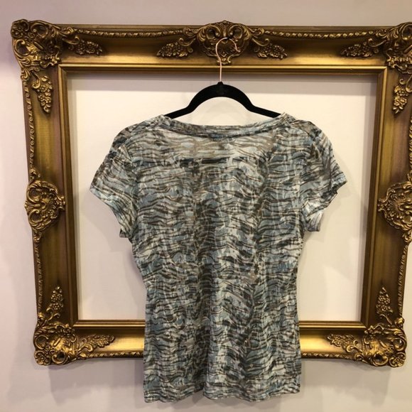 Burnout Zebra Striped T-Shirt - Picture 2 of 2